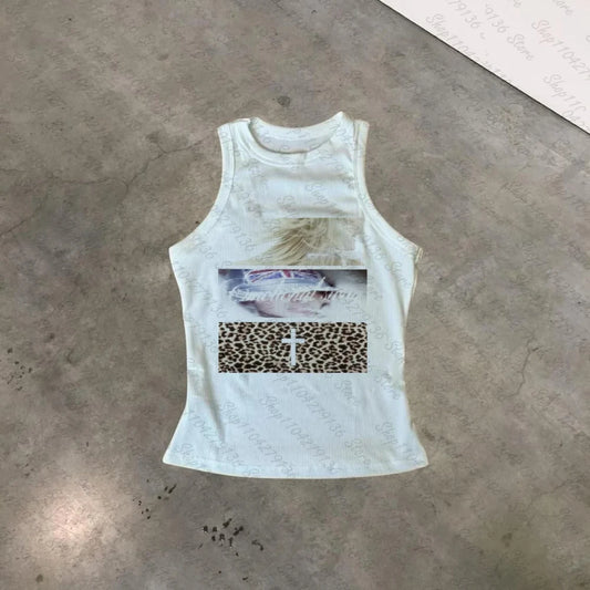 Vintage leapord Graphic Tank